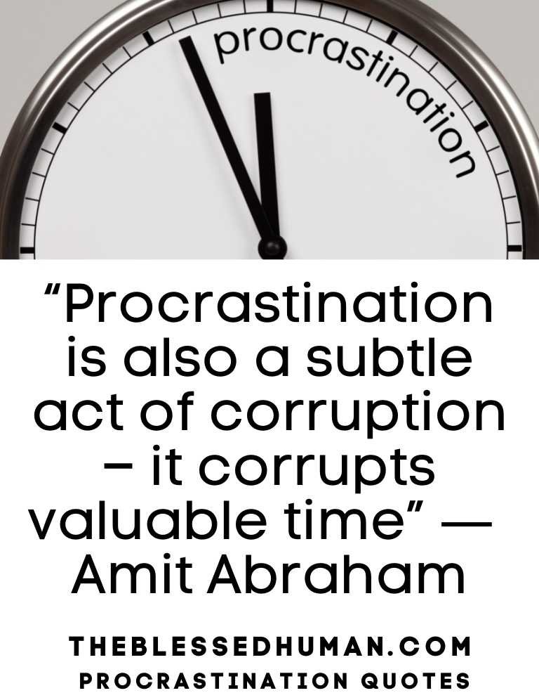 Procrastination Quote.
