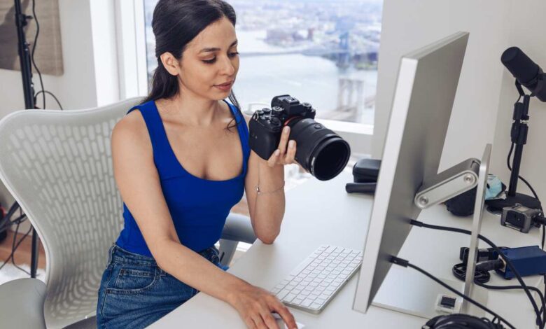 photographer doing work by editing a photo business work